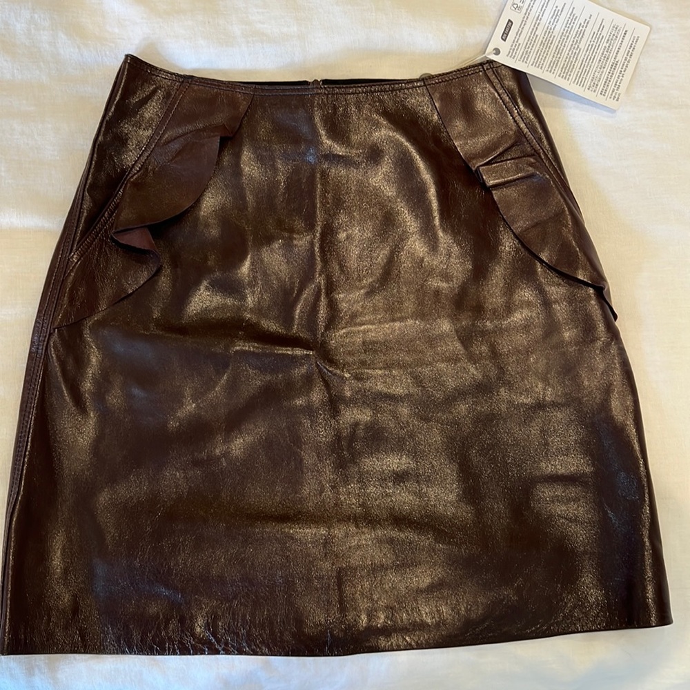 sandro Paris leather skirt
